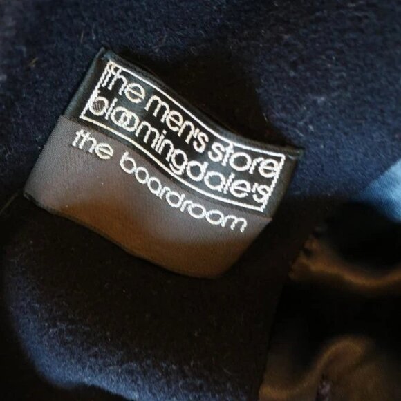 MENS BLOOMINGDALES THE MENS STORE DARK NAVY COAT SZ 42 - Picture 8 of 14